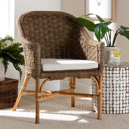 bali & pari Luis Boho Arm Chair, Natural Seagrass