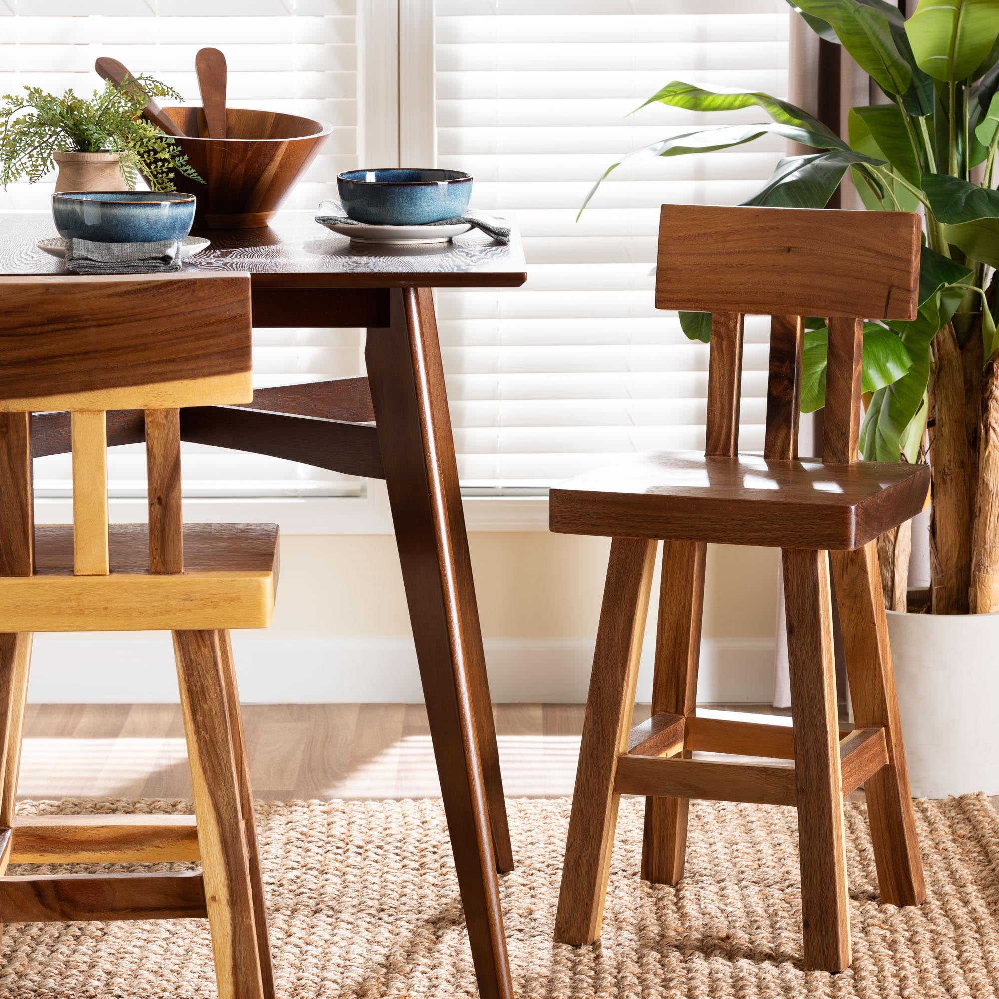 bali & pari Luli Rustic Counter Stool, Counter Height, Natural Brown