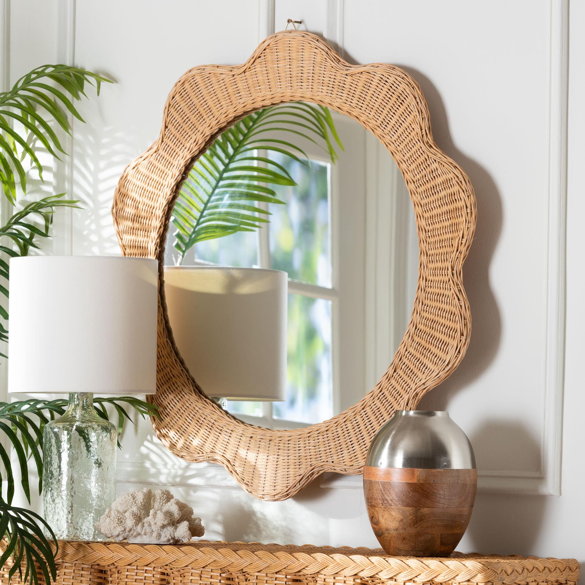 bali & pari Makoto Boho Mirror, Honey