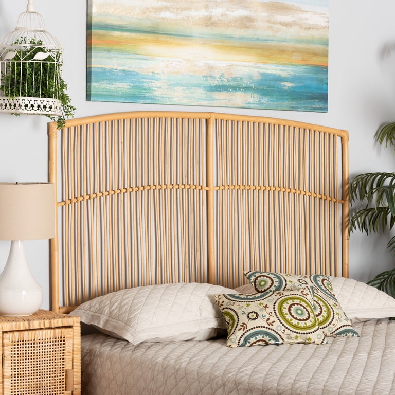 Free Shipping! bali & pari Malvina Rattan BOHO Headboard, Queen