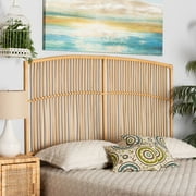bali & pari Malvina Rattan BOHO Headboard, Queen Size, Natural Brown