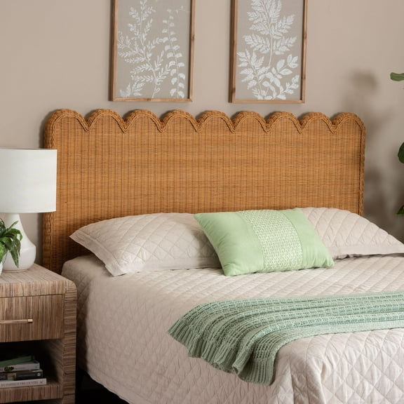 bali & pari Maritza Boho Standalone Headboard, King, Light Honey