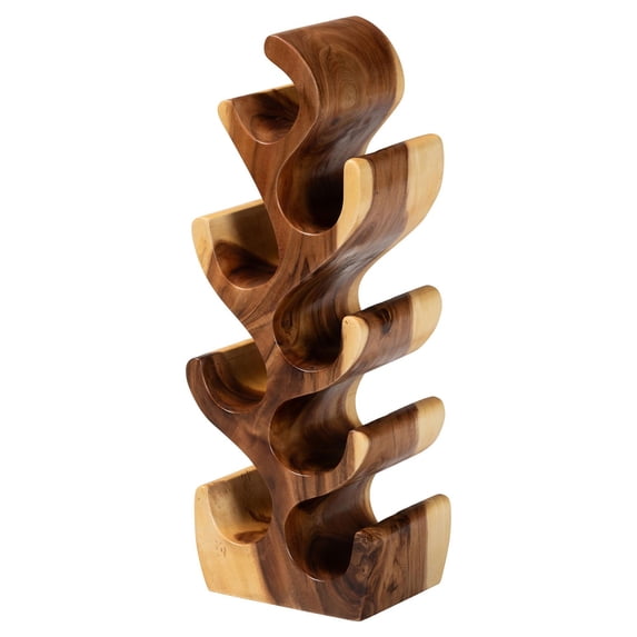bali & pari Matana Wood Wine Rack with 8 Bottle Capacity Wine Organizer Stand