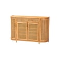 thumbnail image 1 of bali & pari McKenna Natural Rattan Sideboard - Handwoven Wicker Buffet Credenza, 1 of 3