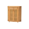 thumbnail image 1 of bali & pari McKenna Rattan Storage Cabinet - Handwoven Wicker Accent Cabinet, 1 of 3