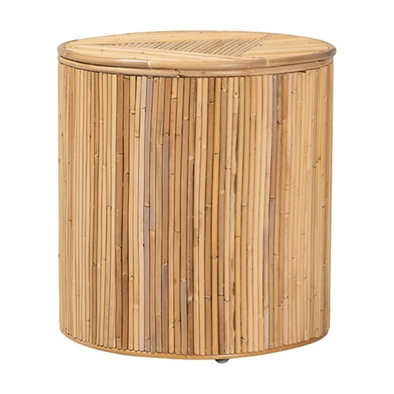 bali & pari Milagra Modern Bohemian Natural Rattan Coffee Table