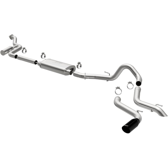 MagnaFlow Performance Exhaust System 19678: Cat-Back, Overland Series, For 2024 Toyota Tacoma 2.4L, Includes High Clearance Exhaust Tip and 4 Black Chrome Tip