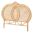 thumbnail image 1 of bali & pari Nerita Rattan Headboard Handwoven Wicker Panel Honey Queen Size, 1 of 5