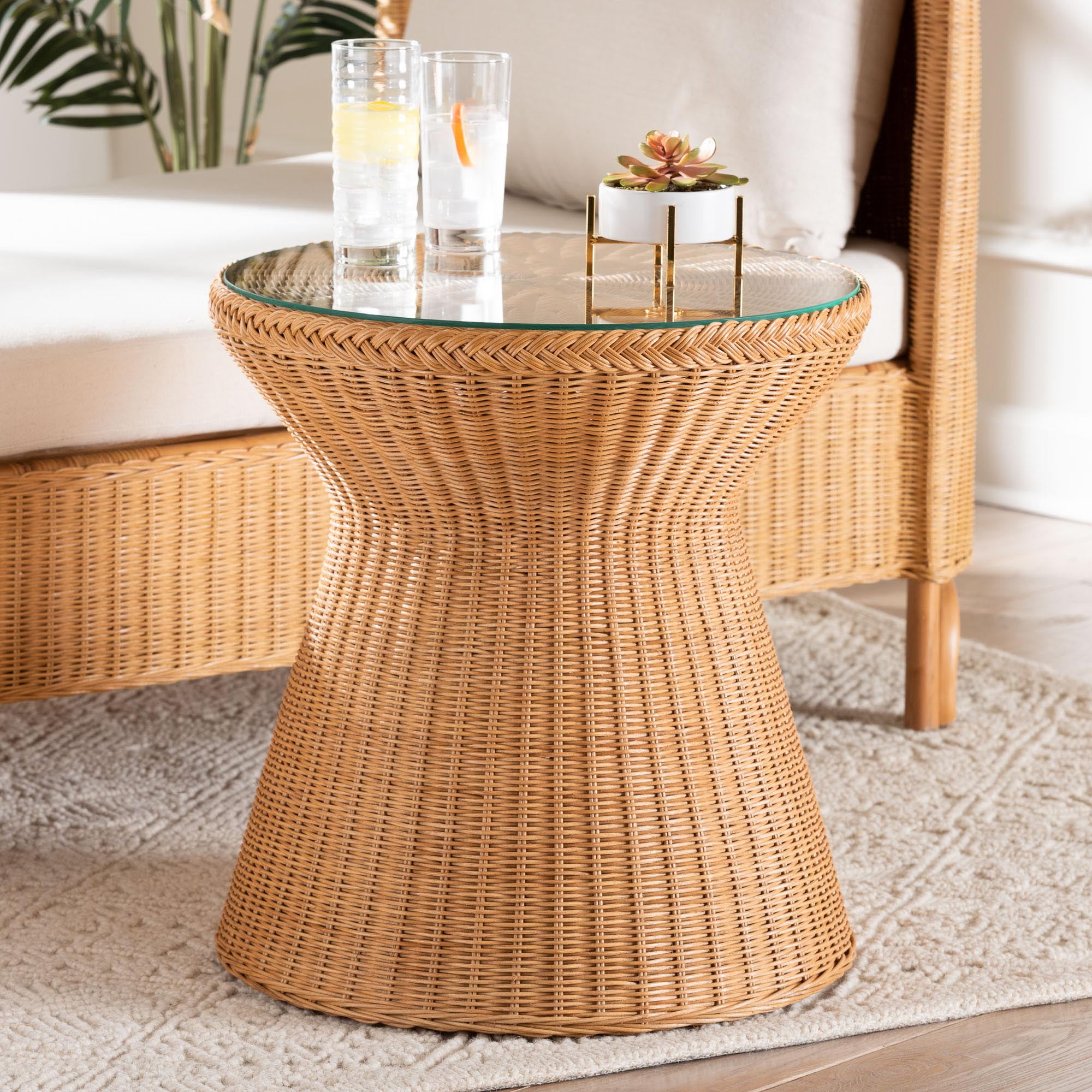 bali & pari Nina Boho End Table, Round, Natural - Walmart.com