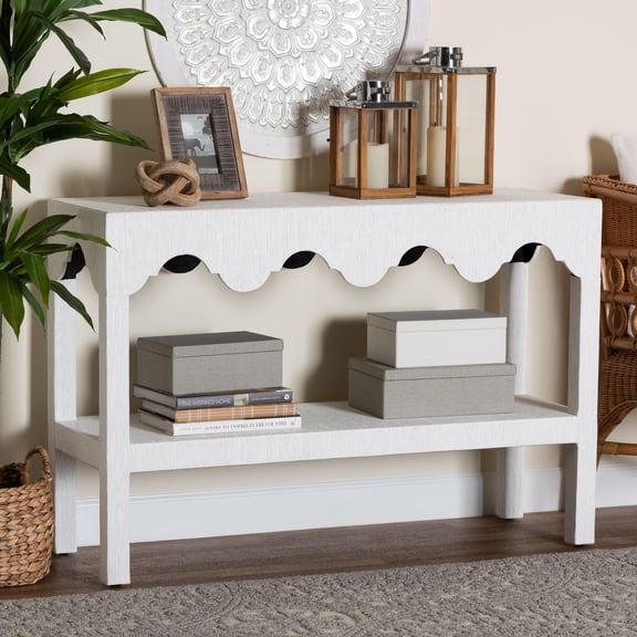 bali & pari Nolan Boho Console Table, White