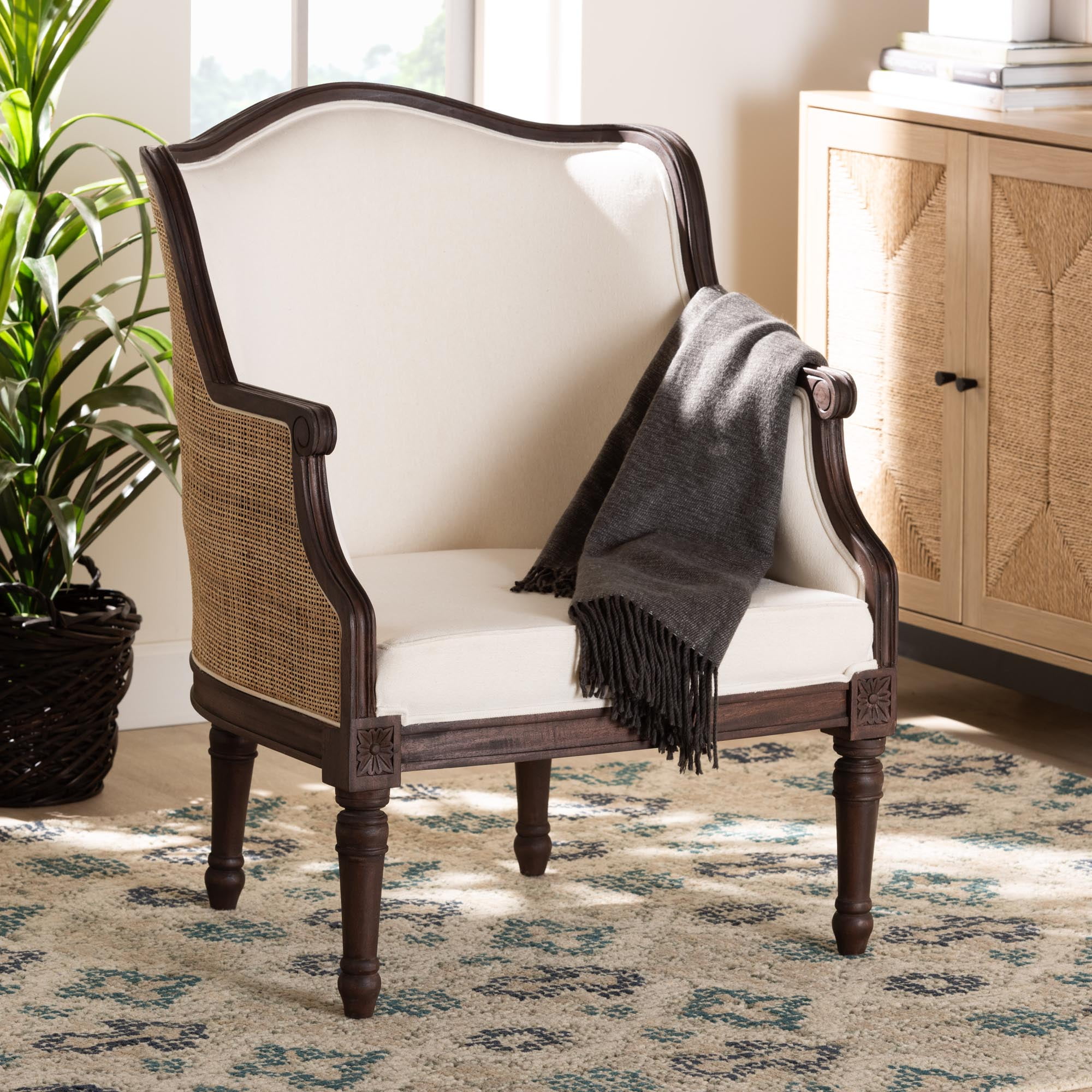 Free Shipping! bali & pari Ornella Rattan Bayur Wood French Accent