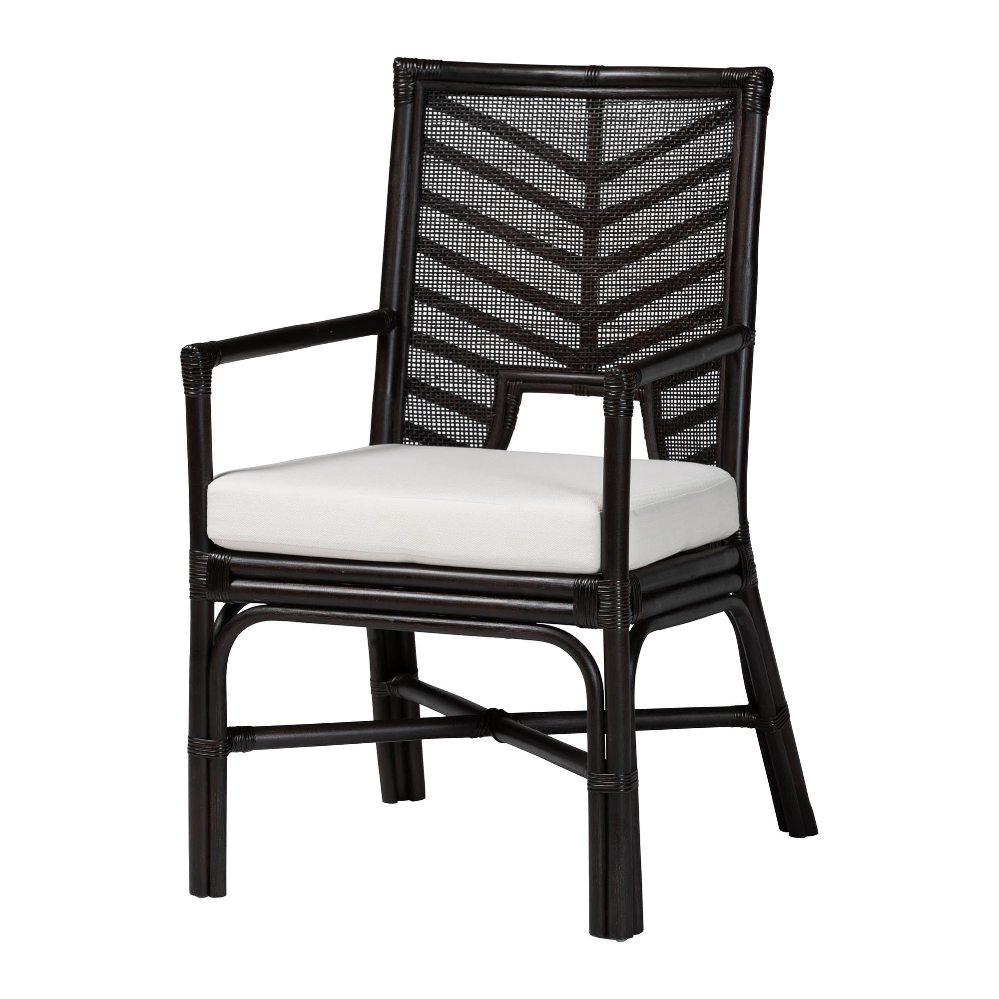 bali & pari Oscar Boho Dining Chair, Espresso