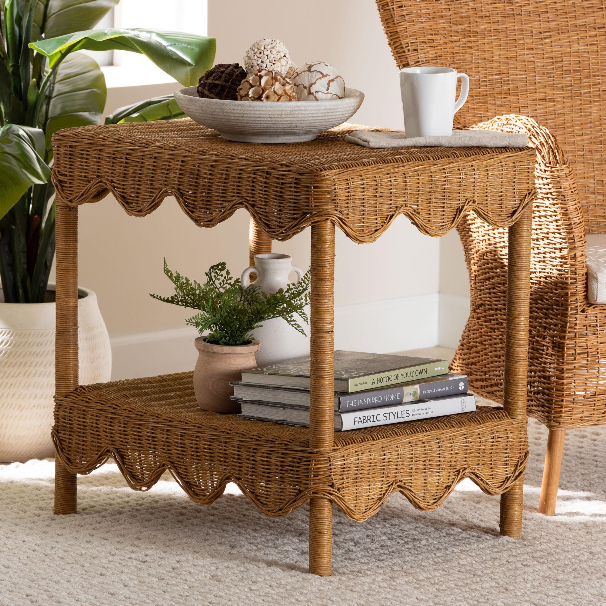 bali & pari Oteria Boho Side Table, Light Honey