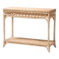 thumbnail image 1 of bali & pari Oxford Braided Natural Rattan Console Table with Open Shelf, 1 of 6