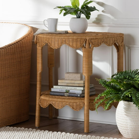 bali & pari Paisley Boho Console Table, Light Honey