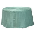 thumbnail image 1 of bali & pari Palm Bohemian Seafoam Green Scalloped Rattan Coffee Table, 1 of 7