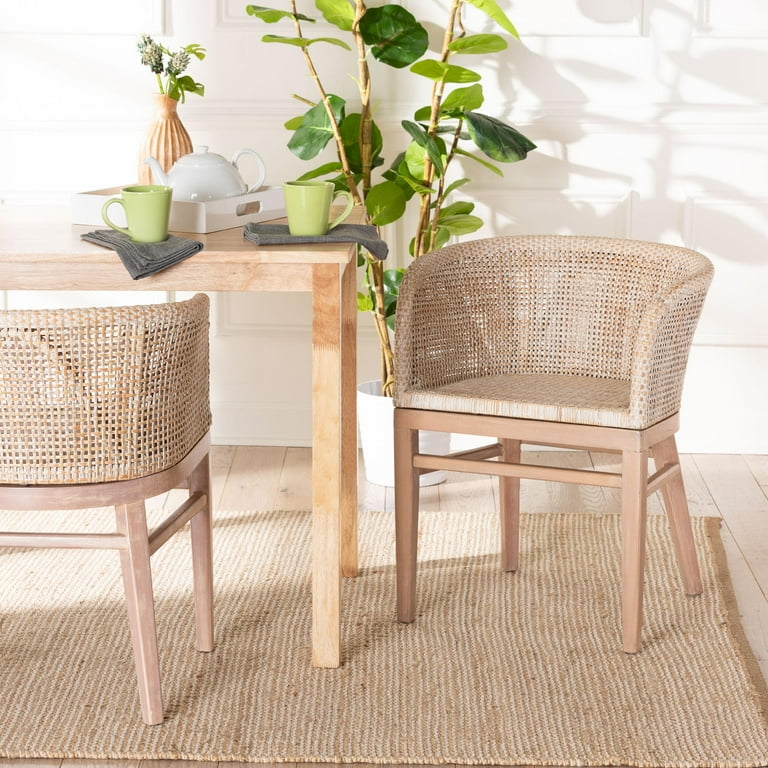 bali pari Papua Boho Dining Chair One Size Antique white washed Walmart