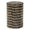 thumbnail image 1 of bali & pari Paulo Decorative End Table with Bamboo Diamond Pattern, 1 of 7