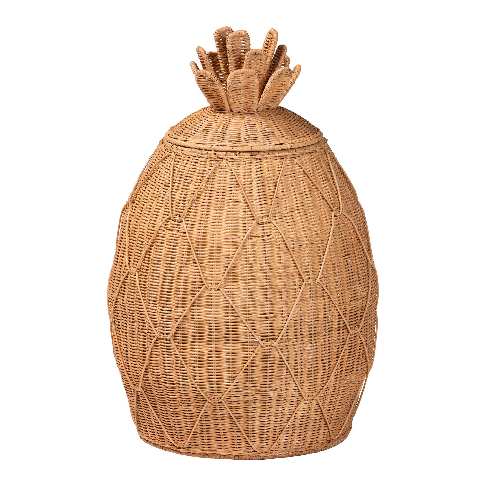 bali & pari Pelham Boho Laundry Hamper, Large, Light Honey