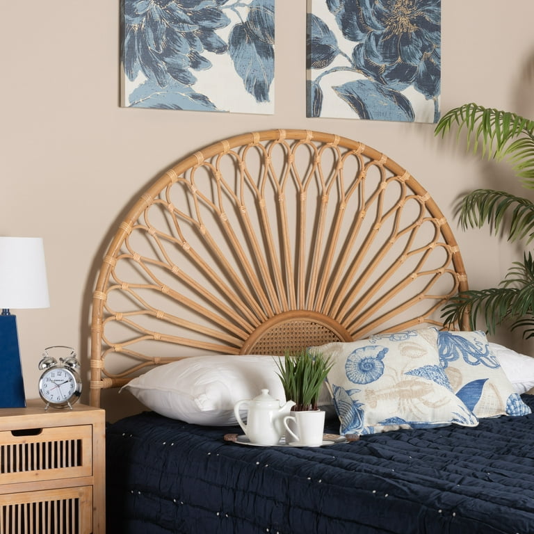 Headboard rattan queen discount