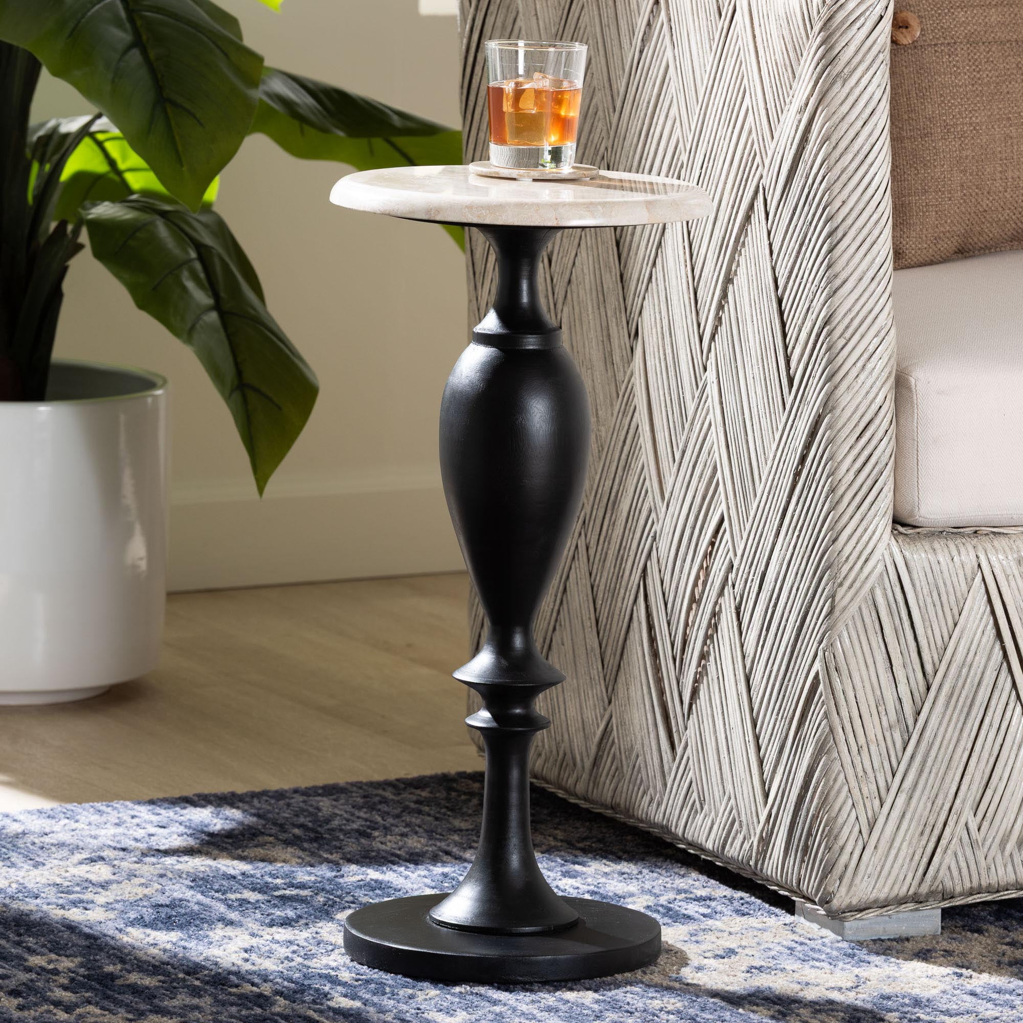 bali & pari Perlita Modern End Table, Grey