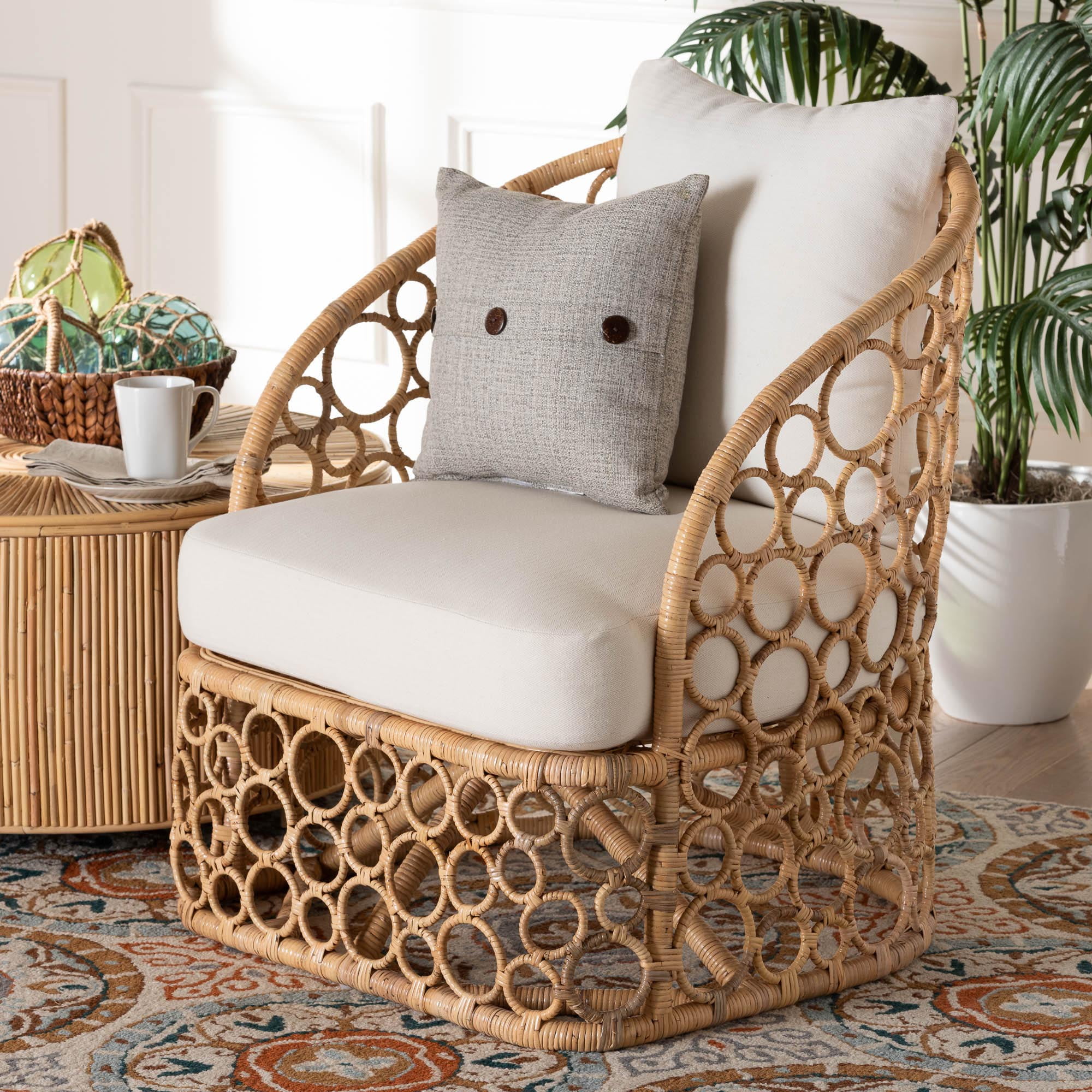 Wicker accent chairs indoor discount