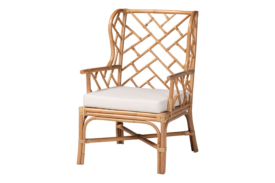 bali & pari Ray Boho Armchair, Natural Rattan