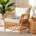 thumbnail image 1 of bali & pari Reina Boho Arm Chair, Square, Light Honey, 1 of 10
