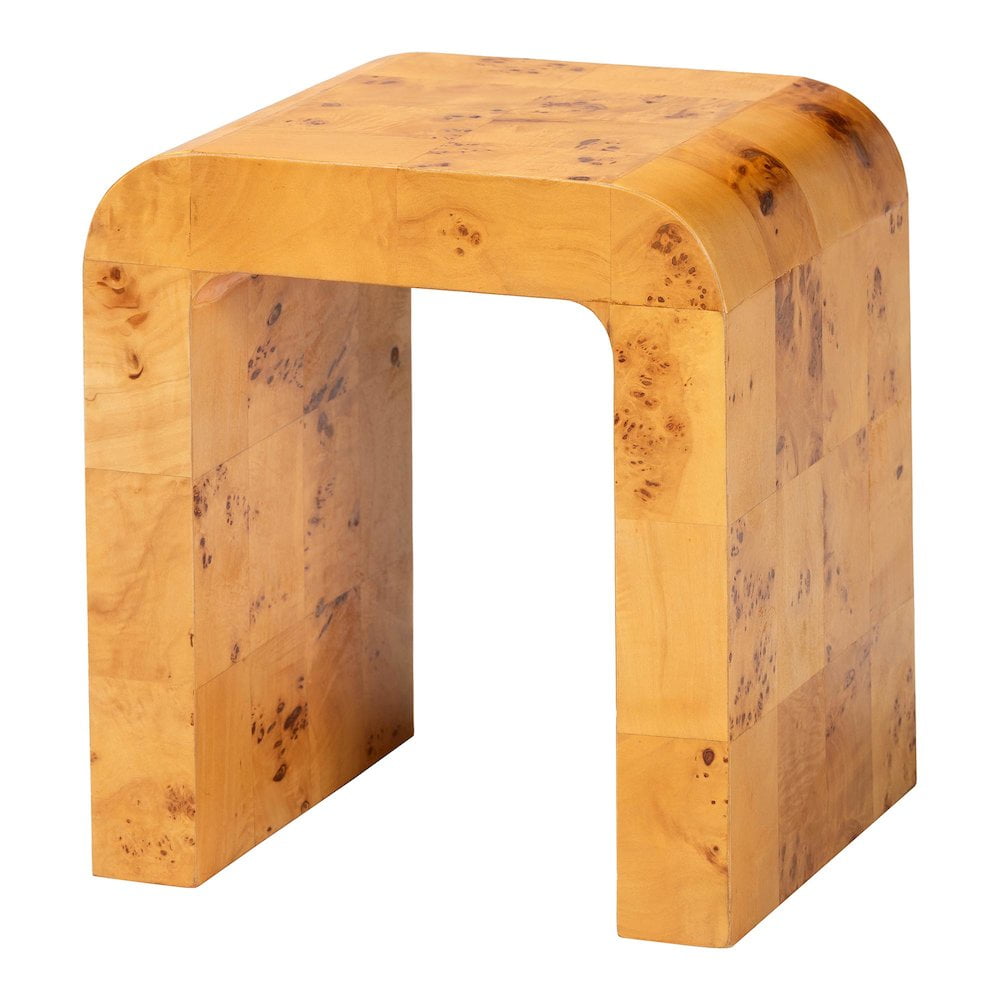 Revelle Light Mappa Burl Wood Rectangular End Table
