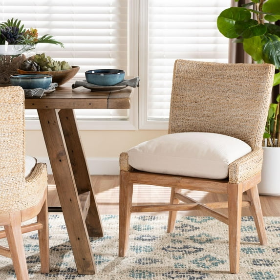 bali & pari Ridley Boho Dining Chair, White Wash