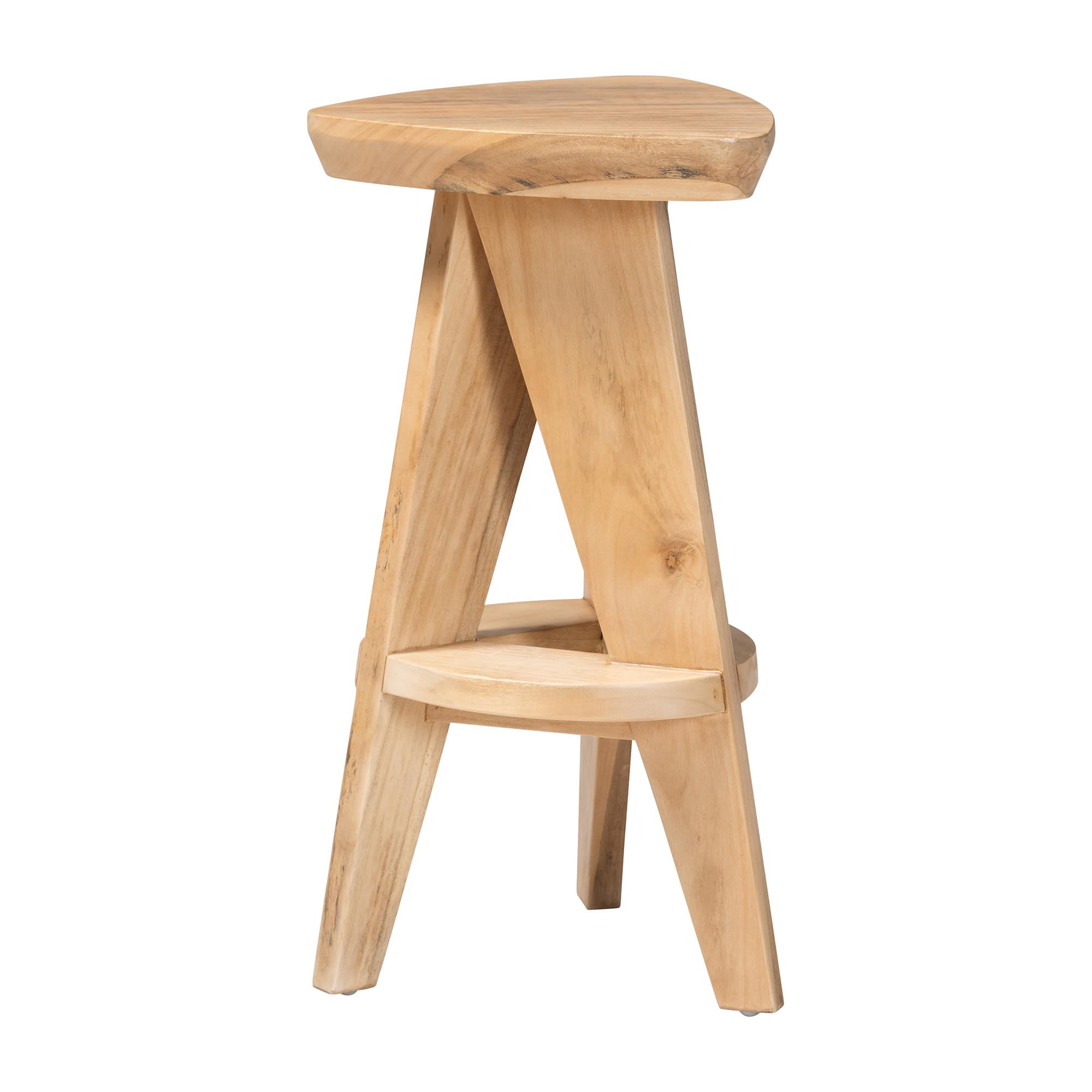 bali & pari Roy Japandi Counter Stool, Counter Height, Natural Brown