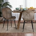 thumbnail image 1 of bali & pari Sabelle Rattan Japandi Dining Chairs, Set of 2, Greywashed, 1 of 9