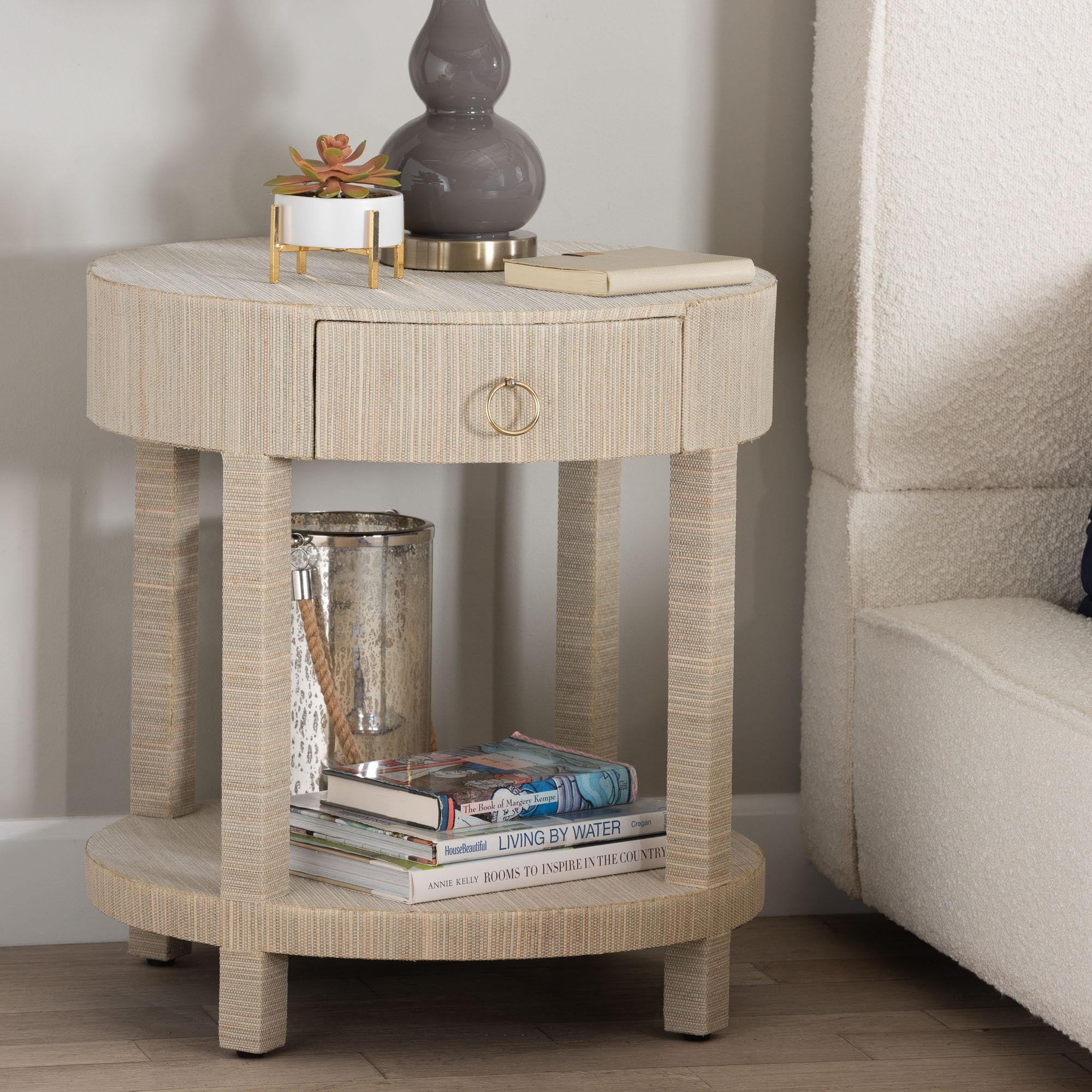 bali & pari Sadia Boho Nightstand, 1-Drawer, Natural