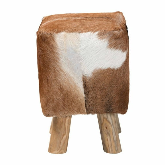 bali & pari Scotlyn Genuine Goat Leather Footstool