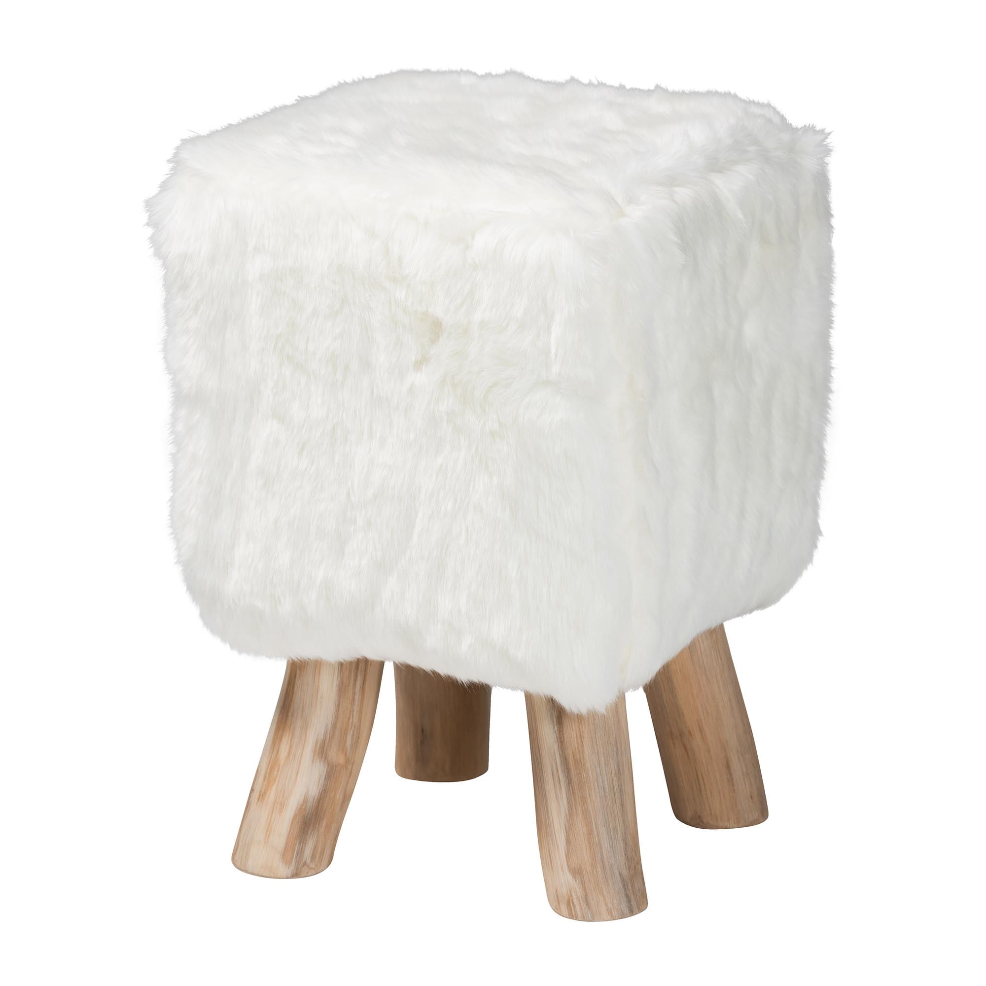 bali & pari Scotlyn Traditional Footstool, White
