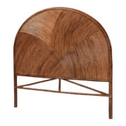 bali & pari Seana Bohemian Dark Brown Rattan Queen Size Standalone Headboard