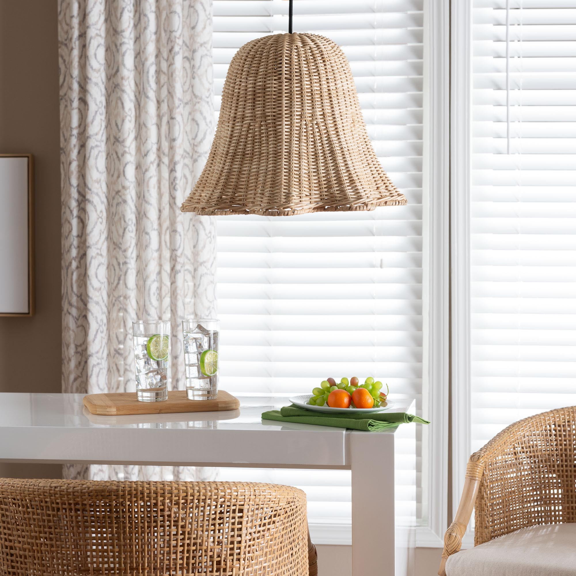 bali & pari Semira Boho Lampshade, Natural