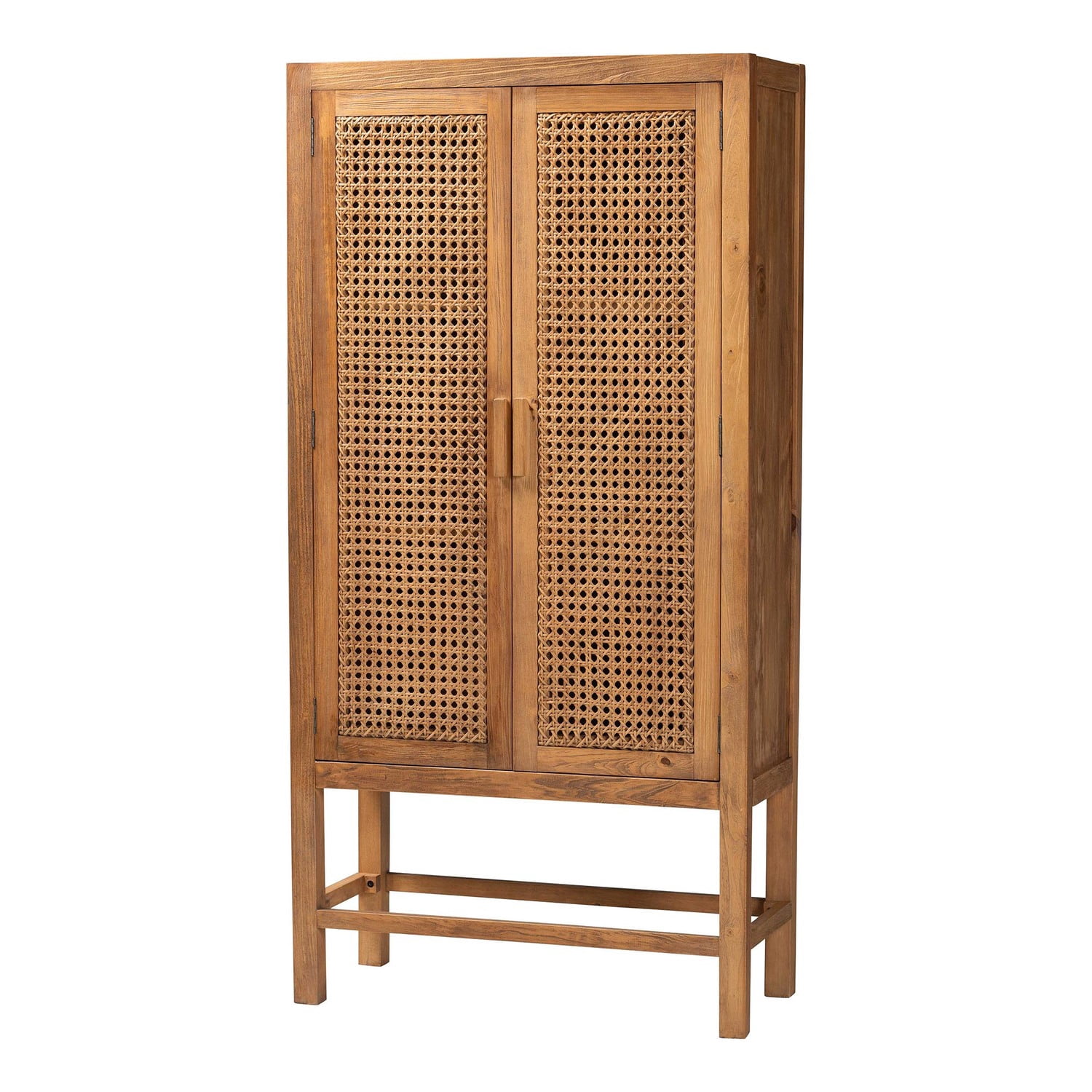bali & pari Sibu Bohemian Natural Rattan and Teak Wood Tall