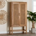 thumbnail image 1 of bali & pari Sibu Boho Tall Cabinet, 3-Shelf, Natural, 1 of 9
