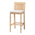 thumbnail image 1 of bali & pari Sofia Bohemian Natural Rattan Bar Stool, 1 of 6