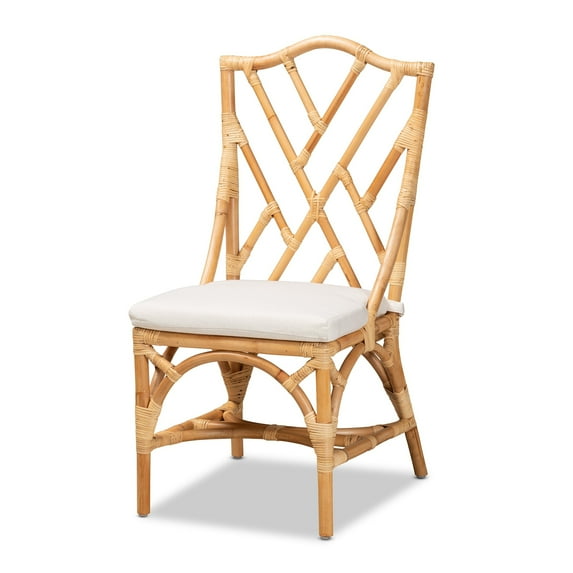 bali & pari Sonia Modern Natural Finished Rattan Dining Chair