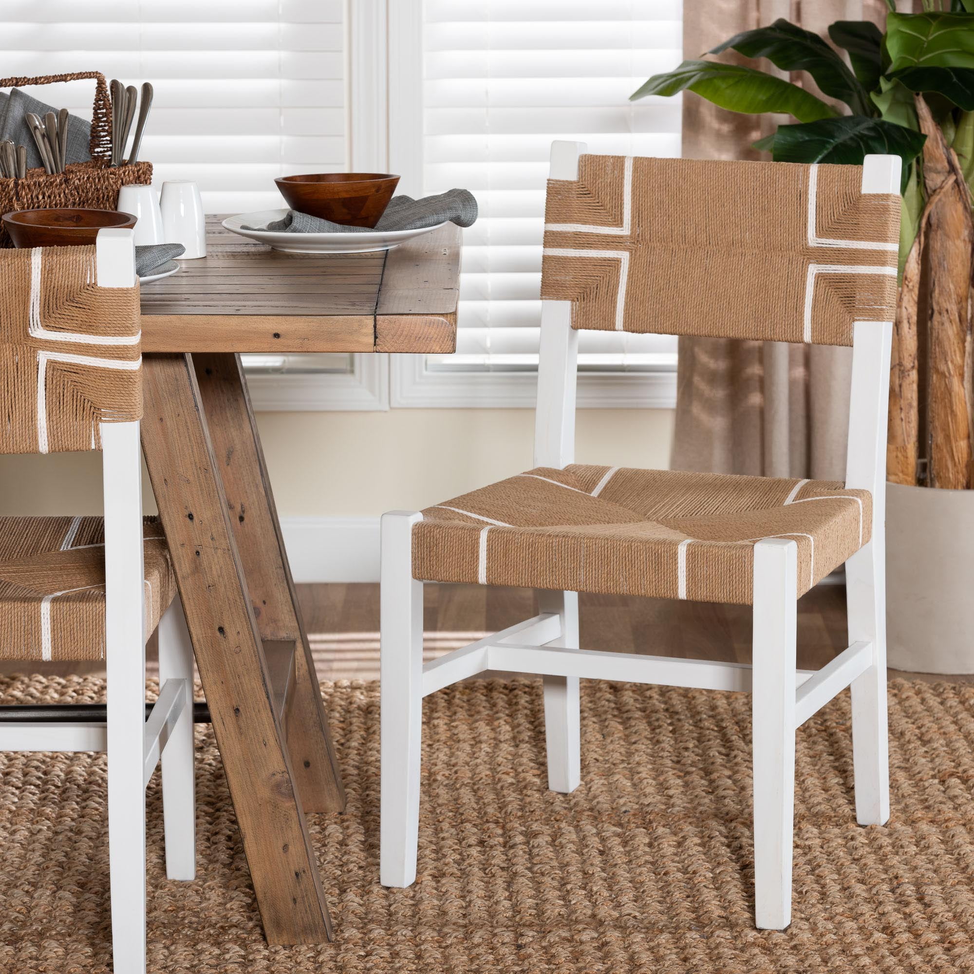 bali & pari Talli Boho Dining Chair, White