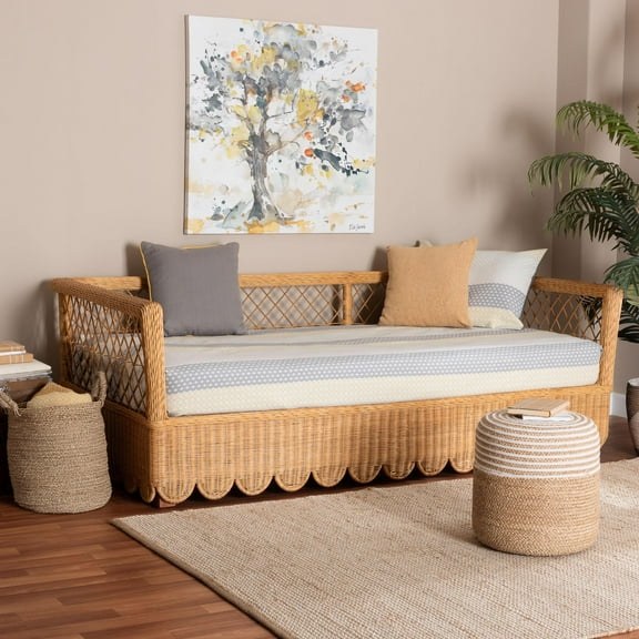 bali & pari Teresa Boho Daybed, Twin, Light Honey