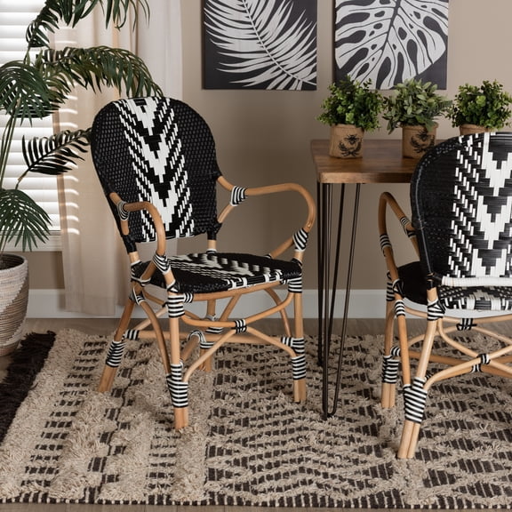 bali & pari Wallis Rattan French Provincial Dining Chair, Natural Brown