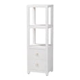 thumbnail image 1 of bali & pari Xavier Grasscloth Tall Storage Cabinet Woven Accent Tower Bookcase, 1 of 6
