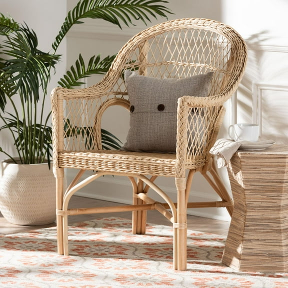 bali & pari Zaira Boho Arm Chair, Natural