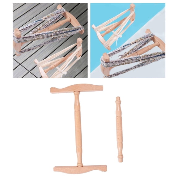balikha 1 Piece Yarn Winder Wooden Niddy Noddy Skein Yarn Spinning Tool Ergonomic Detachable Wood Handcrafted Winder Suitable for Diy Sewing Projects Weaving Tool Use Home Crafting Knitting