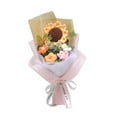 thumbnail image 1 of balikha 10.2inch Crochet Gift Bouquet Eternal Blessing Decorative Handmade Flowers for Floral Arrangements Multifunctional Pink Paper, 1 of 9