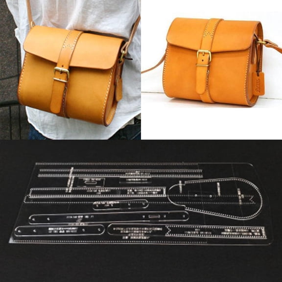 balikha 10 Pieces Handbag Pattern Stencil Acrylic Bag Template Purse Stencil Crossbody Bag Template Clear Material Suitable for DIY Purse Making Leather Craft
