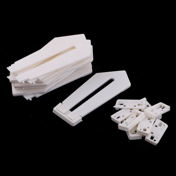 balikha 10 Pieces Plastic Sheets Display Stand Picture Easel Holder - White 125x45x6mm